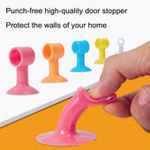 5 kom/set Višenamjenski silikonski čep za vrata protiv sudara, neperforirana zapreka za vrata, omotač ručke za vrata kupaonice