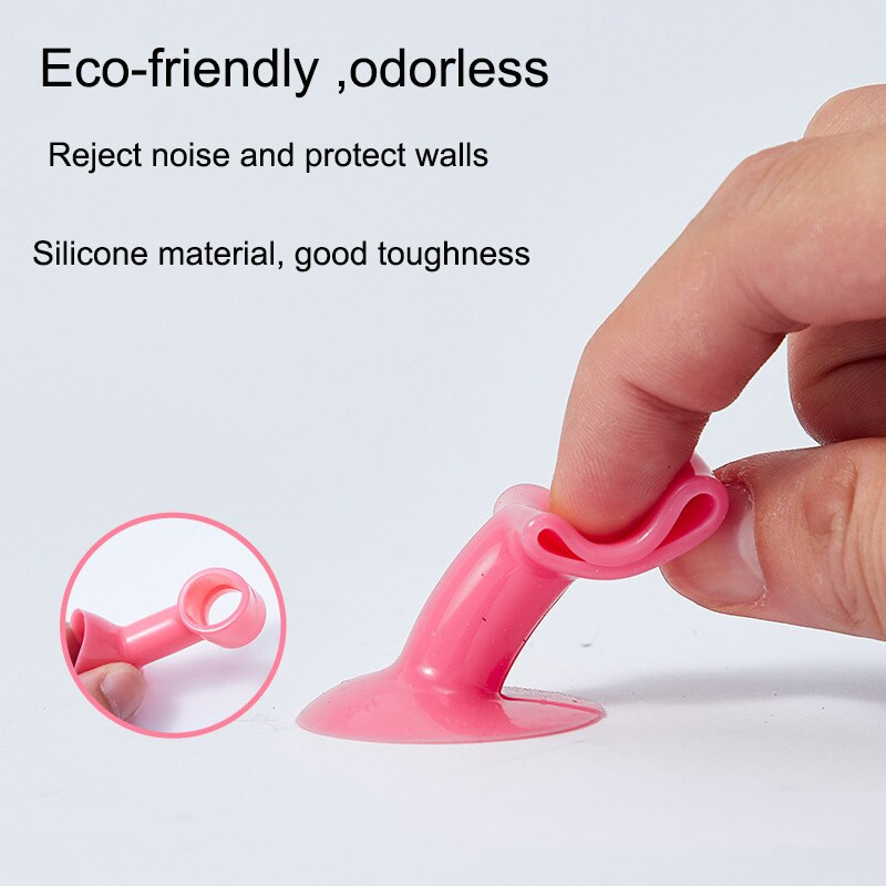 5 kom/set Višenamjenski silikonski čep za vrata protiv sudara, neperforirana zapreka za vrata, omotač ručke za vrata kupaonice