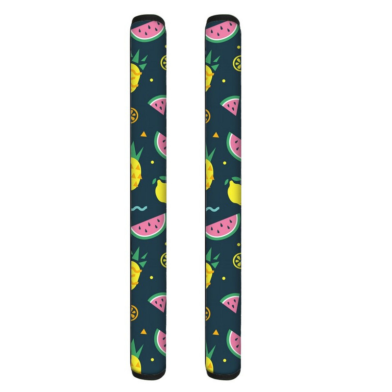 TOADDMOS Protector pentru mânerul ușii frigiderului, imprimare ananas, mănuși din poliester cu două uși, pentru bucătărie, frigider, decorațiuni interioare