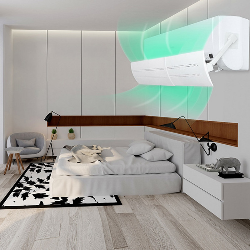 Antidirect zasúvateľný kryt klimatizácie, deflektor vetra, príslušenstvo pre odsávací ventilátor