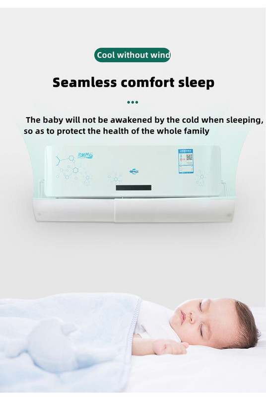 Škálovateľný závesný čelný štít klimatizácie, deflektor proti priamemu fúkaniu vzduchu, prepážka klimatizácie pre domácnosť