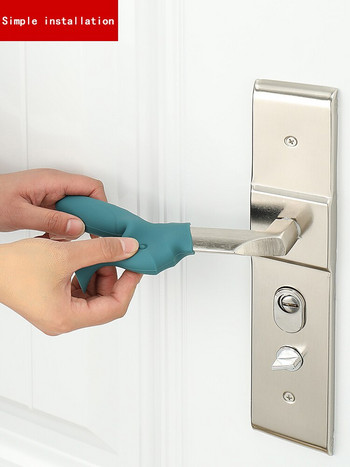 Удебелена дръжка на вратата защитно покритие спалня против сблъсък тоалетна антистатична силиконова възглавница защитно покритие тип смукател