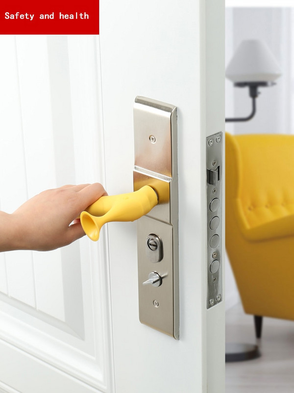Husă de protecție pentru mâner de ușă îngroșată pentru dormitor, toaletă anti-coliziune, pernă de silicon antistatică, husă de protecție tip ventoză