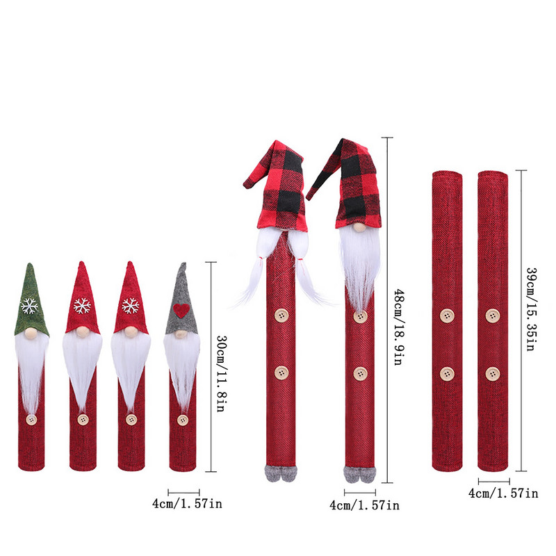 Коледна гора Възрастни ръкавици за хладилник Защитно покритие за микровълнова фурна Комплект от 8 части Коледна украса Консумативи за домашно парти