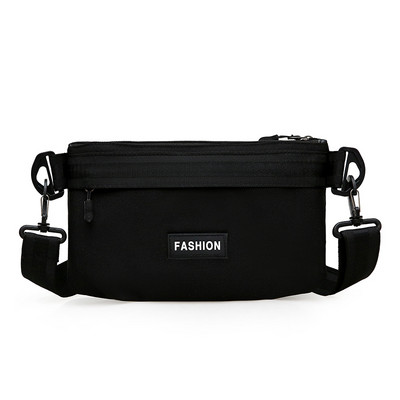 Malá textilná taška cez rameno s nápisom