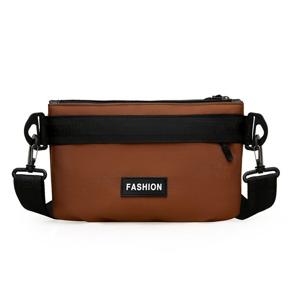 Malá textilná taška cez rameno s nápisom