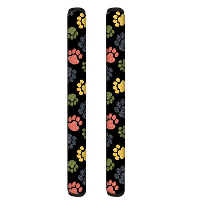 TOADDMOS Kryty na kľučky dvierok rúry s kreslenými psími labkami, polyesterový chránič gombíkov pre dvojdverovú chladničku, kuchynské náradie