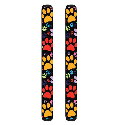 TOADDMOS Kryty na kľučky dvierok rúry s kreslenými psími labkami, polyesterový chránič gombíkov pre dvojdverovú chladničku, kuchynské náradie