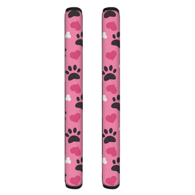 TOADDMOS Kryty na kľučky dvierok rúry s kreslenými psími labkami, polyesterový chránič gombíkov pre dvojdverovú chladničku, kuchynské náradie