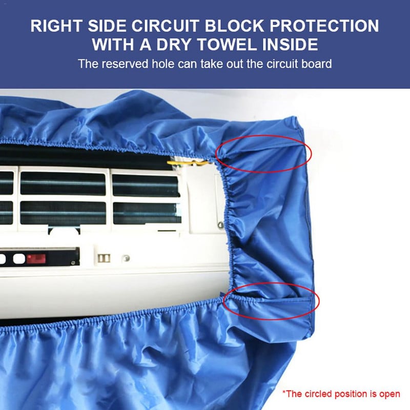 Profesionálny kryt na čistenie klimatizácie, nástenný umývací kryt s odtokom, vodotesný ochranný kryt proti prachu