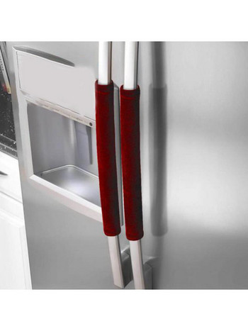 2бр. Капак за дръжка на вратата на хладилника Дръжки за декорация на кухненски уреди Протектор против хлъзгане Ръкавици Хладилник Фурна Пазете от пръстови отпечатъци