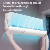 Deflektor na klimatizáciu do domácnosti, záves na čelné sklo, jednoduchá inštalácia, protišmykový