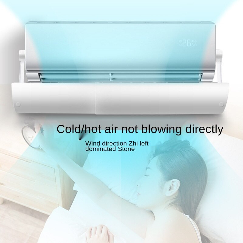 Deflektor na klimatizáciu do domácnosti, záves na čelné sklo, jednoduchá inštalácia, protišmykový