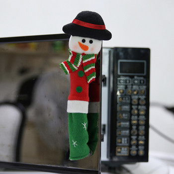 3 ΤΕΜ. Χριστουγεννιάτικα καλύμματα λαβής πόρτας ψυγείου Cartoon Snowman Φούρνος μικροκυμάτων πόμολο μανίκι λαβή μπάρα προστατευτικό WWO66