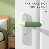 Vaikiškos silikoninės durų rankenos pirštinės kūdikių apsaugos nuo susidūrimo komplektas kambario rankenos durų dangtis