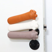 Silikónový kryt kľučky dverí s tlmičom hluku, nárazová podložka, kawaii mačacia labka, kryt kľučky dverí, zarážka dverí, chránič kľučky dverí.