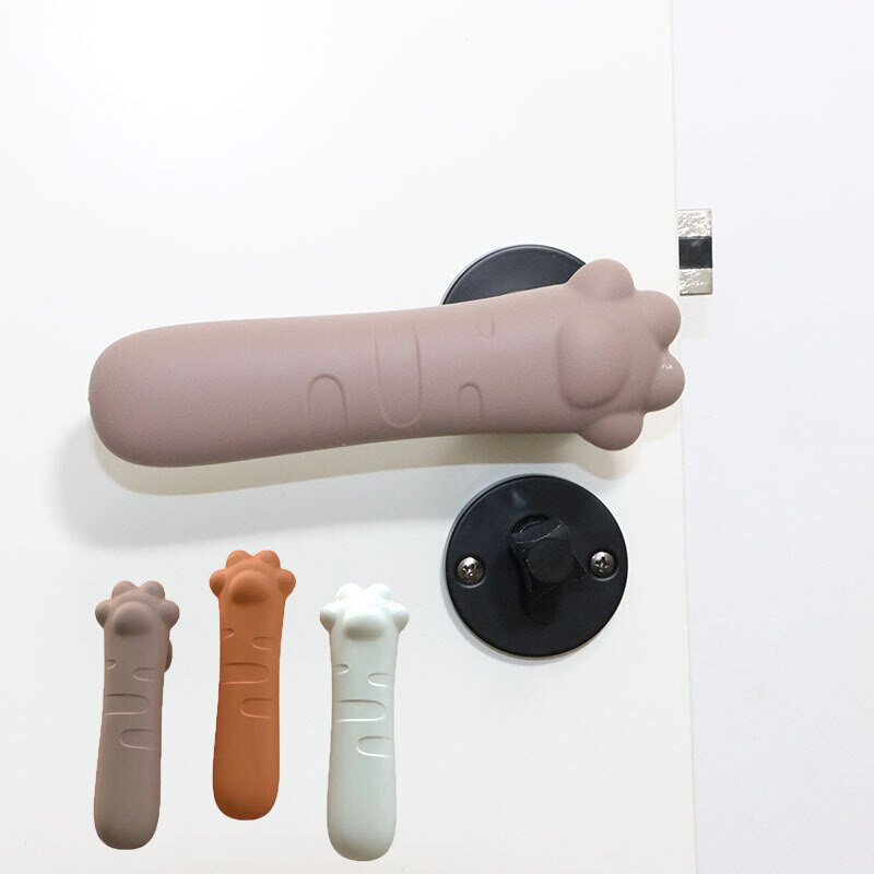 Silikónový kryt kľučky dverí s tlmičom hluku, nárazová podložka, kawaii mačacia labka, kryt kľučky dverí, zarážka dverí, chránič kľučky dverí.