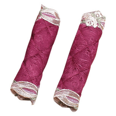 2 balenia vyšívaných krytov kľučiek dverí chladničky, ručne vyrábaných ochranných rukavíc na kľučky dverí pre kuchynské spotrebiče chladničky a rúry