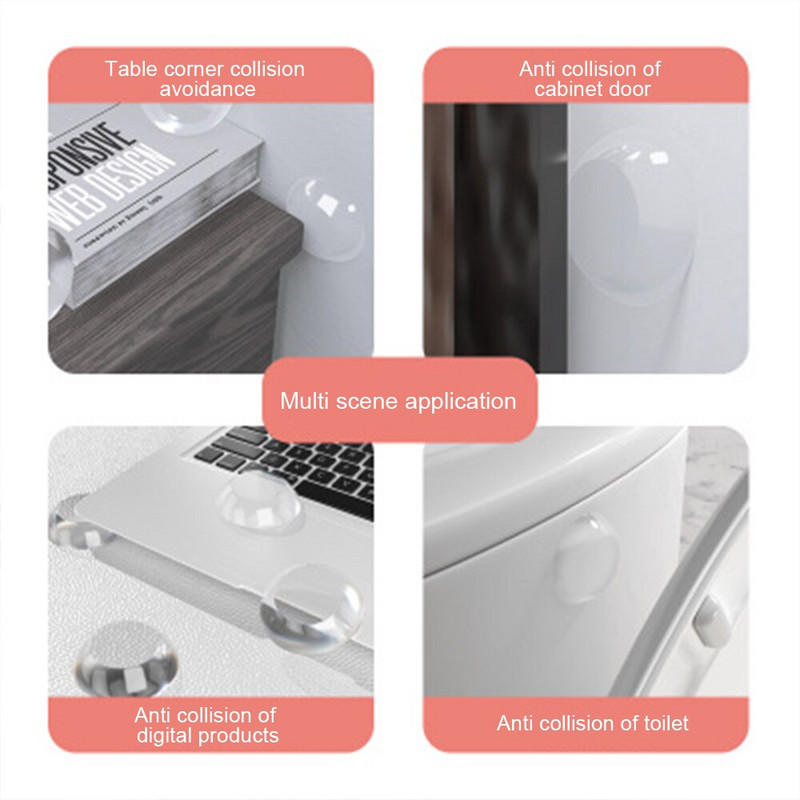 ГОРЕЩИ 6 бр. Силиконова дръжка за врата Краш подложка Самозалепваща се против сблъсък за дома NDS