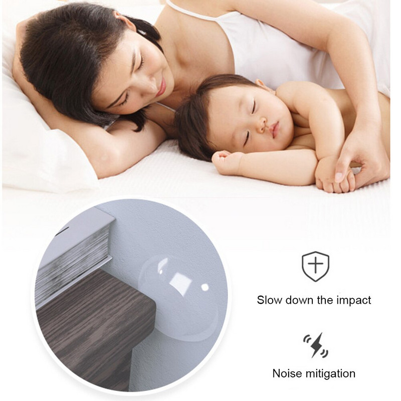 ГОРЕЩИ 6 бр. Силиконова дръжка за врата Краш подложка Самозалепваща се против сблъсък за дома NDS