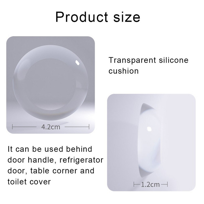 ГОРЕЩИ 6 бр. Силиконова дръжка за врата Краш подложка Самозалепваща се против сблъсък за дома NDS