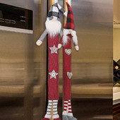 6 komada božićne navlake za ručku hladnjaka Božićna tema za hladnjak s mikrovalnom pećnicom Zaštita za ručku Božićni kućni dekor