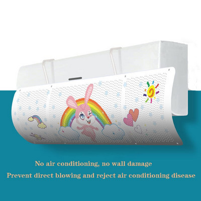 Univerzálny deflektor na klimatizáciu, nastaviteľný kryt klimatizácie s ochranou proti priamemu fúkaniu čelného skla