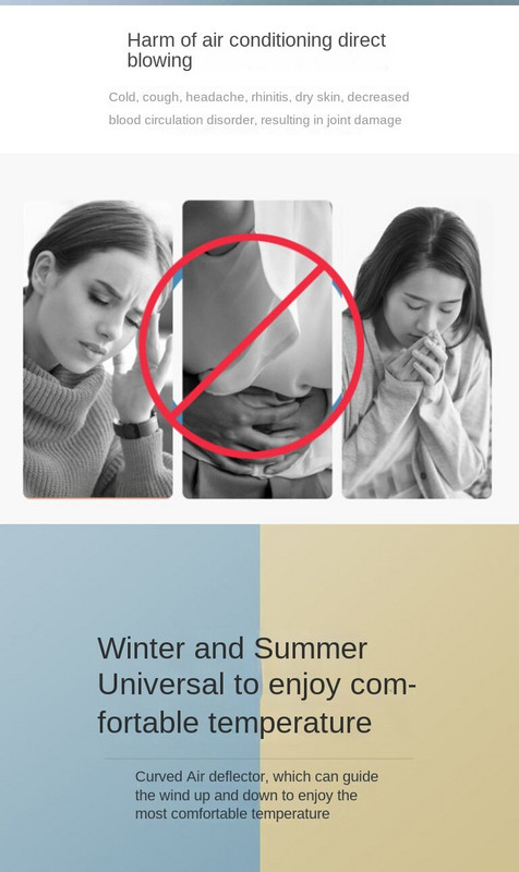 Univerzálny deflektor na klimatizáciu, nastaviteľný kryt klimatizácie s ochranou proti priamemu fúkaniu čelného skla