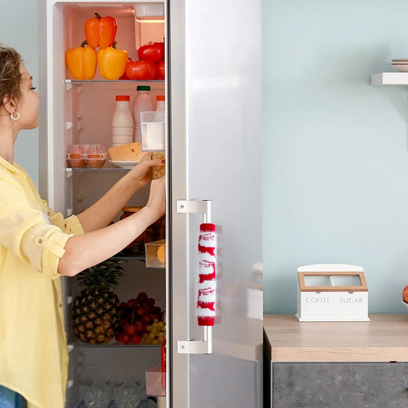 2021 Най-новите пристигащи плетени двустранни ръкавици за дръжката на хладилника 8 бр. Ръкавици против масло за дръжка за микровълнова фурна