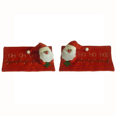 1 par Božićna tkanina za pokrivanje ručke hladnjaka Djed Božićnjak Kuhinjska mikrovalna pećnica Štitnik za kvaku hladnjaka Poklopac za ručku