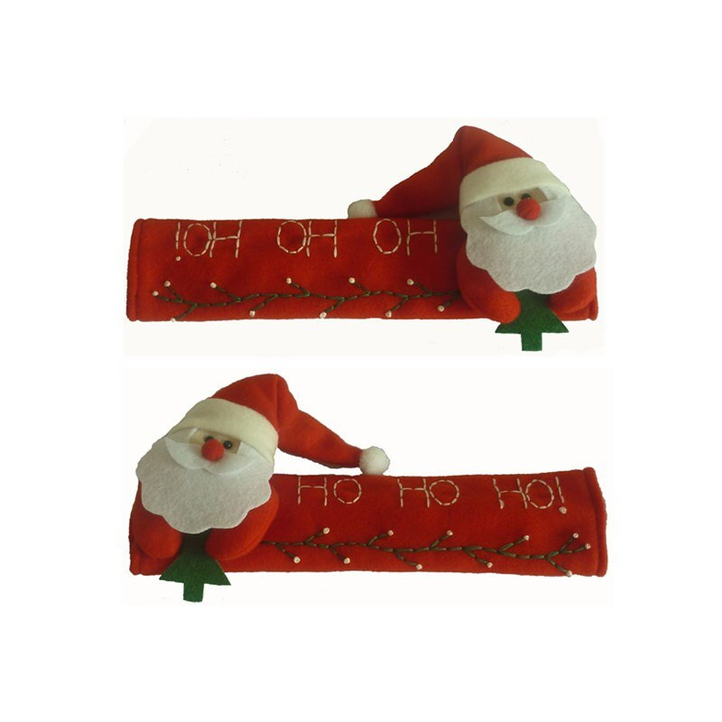 1 par Božićna tkanina za pokrivanje ručke hladnjaka Djed Božićnjak Kuhinjska mikrovalna pećnica Štitnik za kvaku hladnjaka Poklopac za ručku