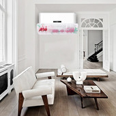 Sprievodca deflektorom vetra pre klimatizáciu, zasúvateľný závesný sklenený deflektor proti priamemu fúkaniu, deflektor výstupu vzduchu pre domácnosť