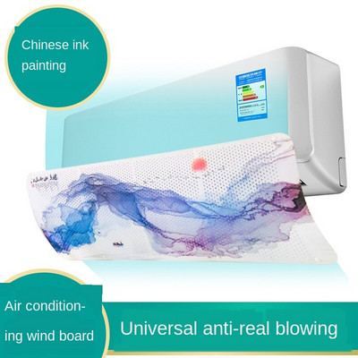 Sprievodca deflektorom vetra pre klimatizáciu, zasúvateľný závesný sklenený deflektor proti priamemu fúkaniu, deflektor výstupu vzduchu pre domácnosť