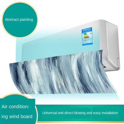 Sprievodca deflektorom vetra pre klimatizáciu, zasúvateľný závesný sklenený deflektor proti priamemu fúkaniu, deflektor výstupu vzduchu pre domácnosť