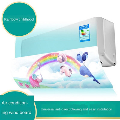 Sprievodca deflektorom vetra pre klimatizáciu, zasúvateľný závesný sklenený deflektor proti priamemu fúkaniu, deflektor výstupu vzduchu pre domácnosť