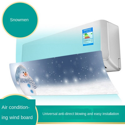 Sprievodca deflektorom vetra pre klimatizáciu, zasúvateľný závesný sklenený deflektor proti priamemu fúkaniu, deflektor výstupu vzduchu pre domácnosť