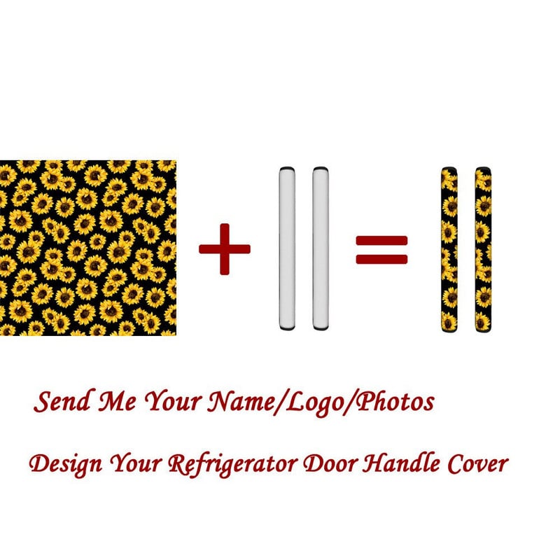 TOADDMOS Blue Love Rose Model Protector frigider Protectie mâner usii frigiderului Protectie Accesorii pentru casa Aparat de bucatarie