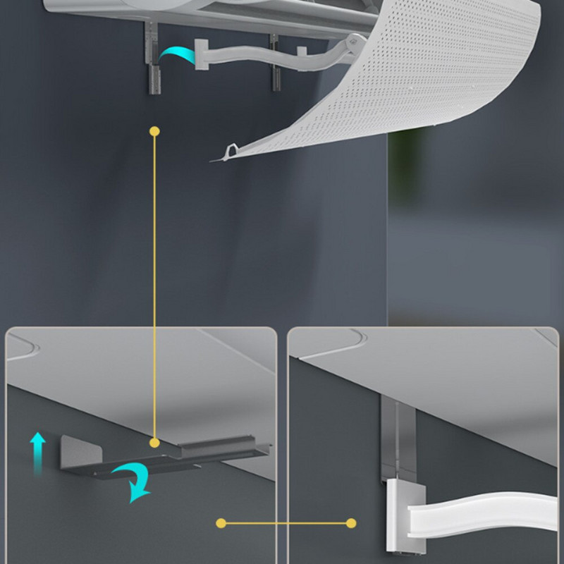 Univerzálny deflektor vetra pre klimatizáciu s karikatúrou, proti priamemu fúkaniu čelného skla, nastaviteľný kryt klimatizácie, letný kryt