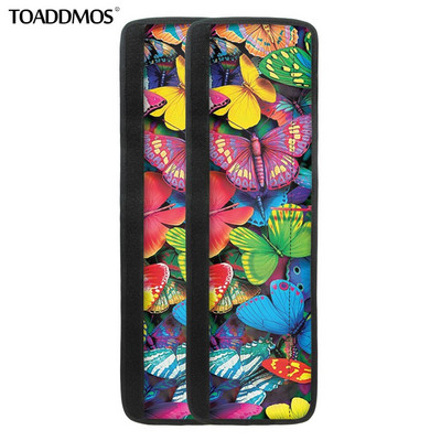 TOADDMOS Spalvingi drugeliai šaldytuvo durų rankenos apsauga šaldytuvo durų rankenos apsauga namų aksesuarai virtuvės prietaisai