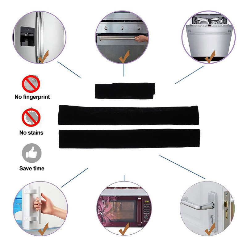 3 vnt. Virtuvės prietaiso dangtis Virtuvės prietaiso rankenos dangčiai Orkaitės durelių rankenos dangtis indaplovės rankenos dangteliai