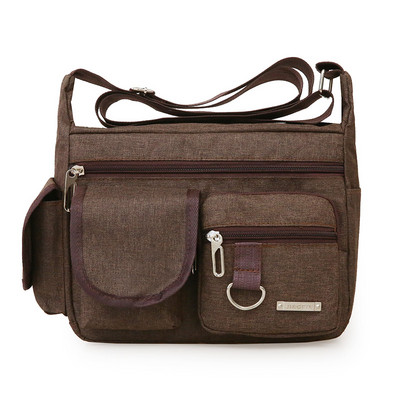 Geanta barbati din material textil cu buzunare exterioare