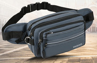 Moderná pánska taška z textilu s potlačou a zipsom