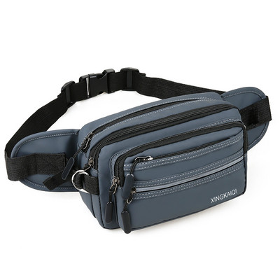 Moderná pánska taška z textilu s potlačou a zipsom