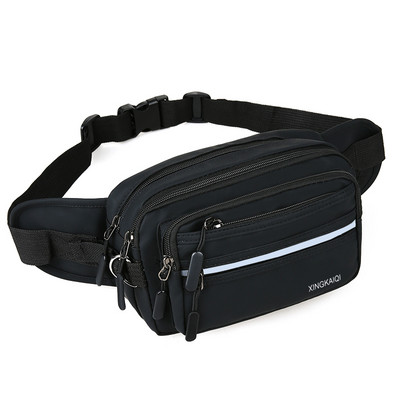 Moderná pánska taška z textilu s potlačou a zipsom