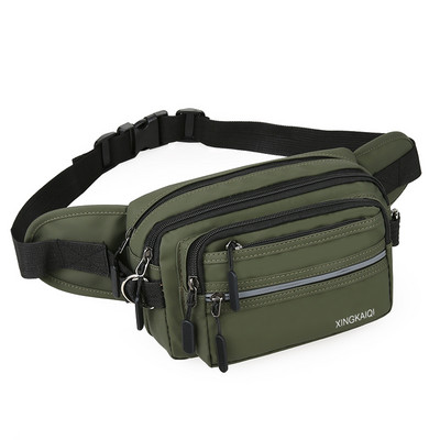 Moderná pánska taška z textilu s potlačou a zipsom