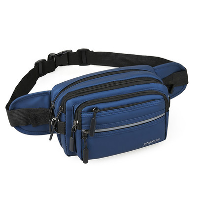 Moderná pánska taška z textilu s potlačou a zipsom