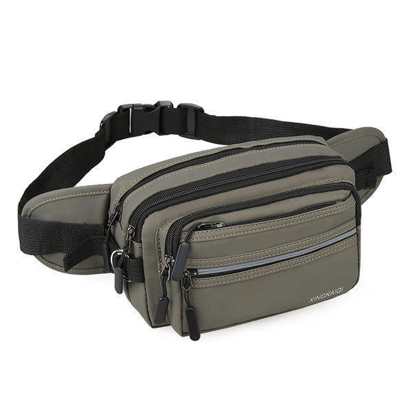 Moderná pánska taška z textilu s potlačou a zipsom