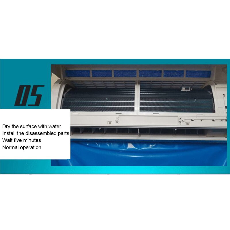 Split Čišćenje klima uređaja Vodootporni komplet navlaka s odvodnim otvorom 2 strugala i ručnika Pranje prašine Čiste zaštitne navlake