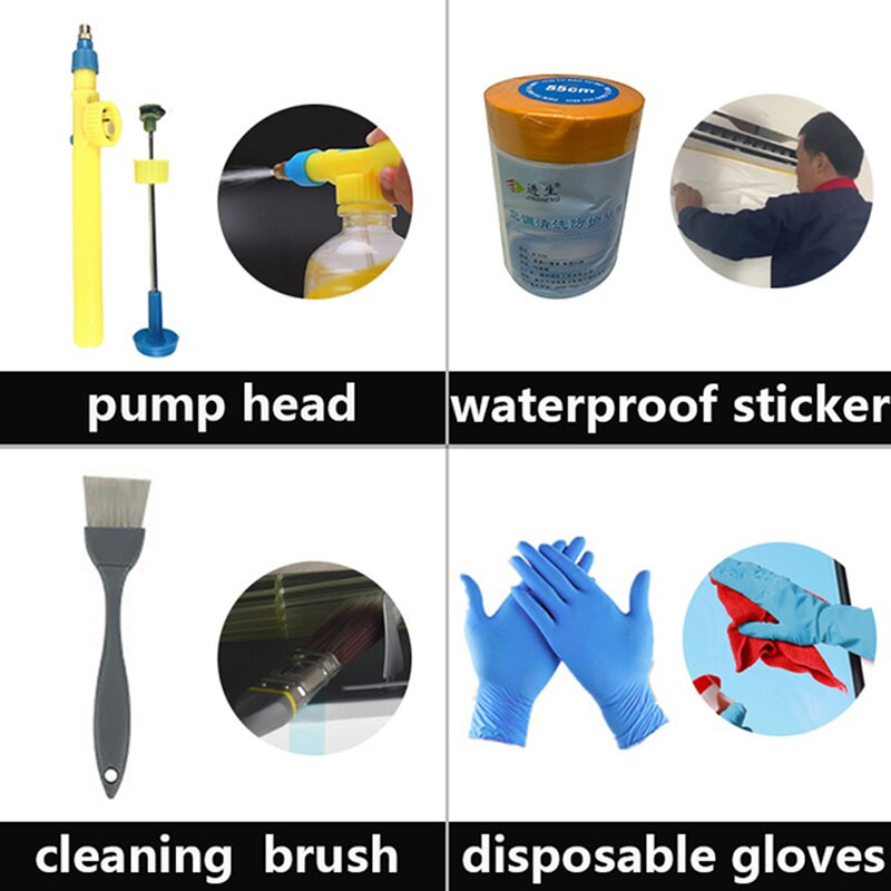 Umývanie krytu klimatizácie Čistenie nástennej klimatizácie Ochranný kryt proti prachu Sťahovací pás pre čistiaci nástroj 1-3P