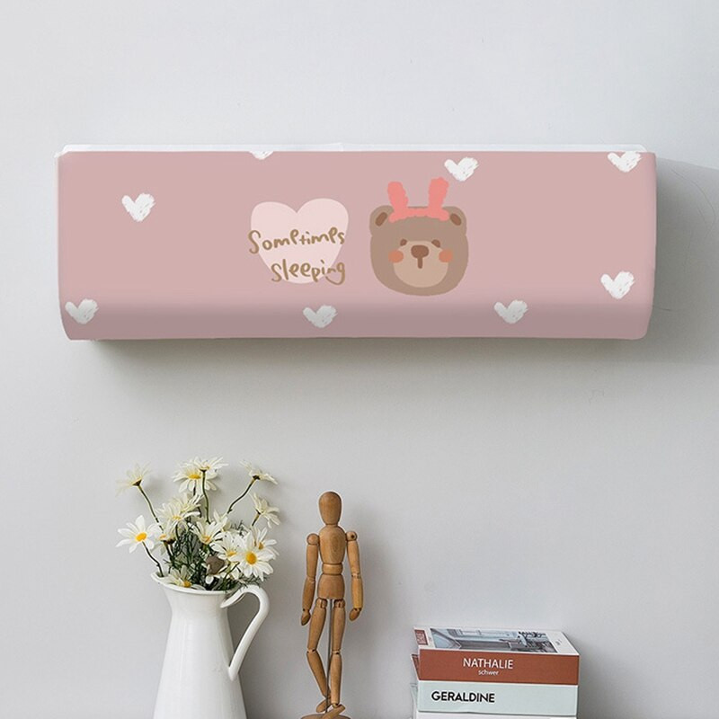 Viskas įskaičiuota animacinių filmų oro kondicionieriaus dangtelis, plaunamas poliesteris, oro kondicionierius, kabantys dangteliai, atspausdinti apsauginiai dangteliai nuo dulkių namų dekoras 1vnt.